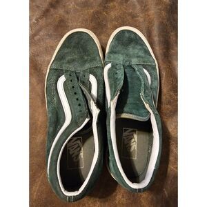 Old Skool VANS - dark green suede